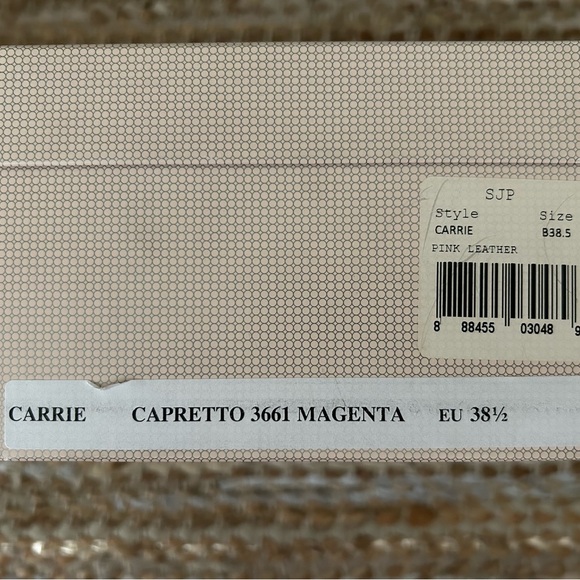 SJP by Sara Jessica Parker Carrie Fuchsia Pink T-Strap Pump Size 38.5 BRAND NEW - Picture 5 of 8